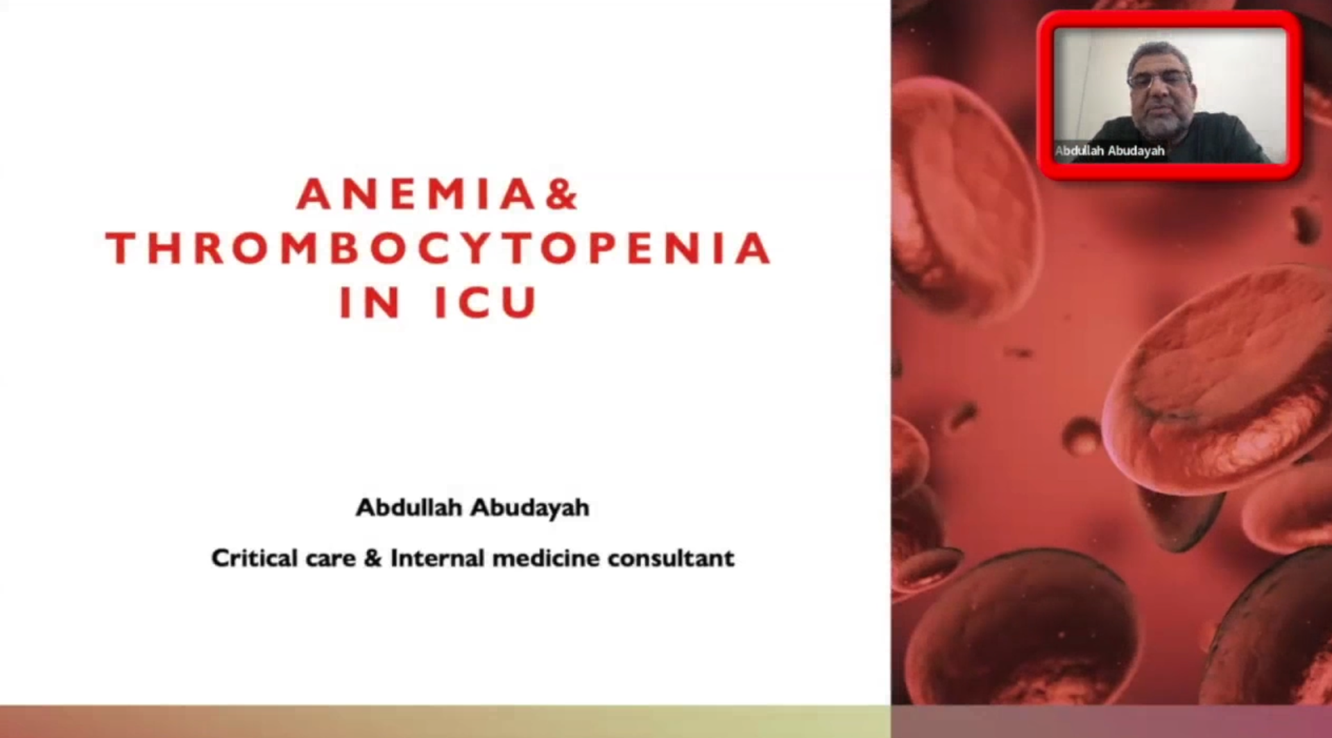 Anemia & Thrombocytopenia - Dr. Abdullah Abudayah